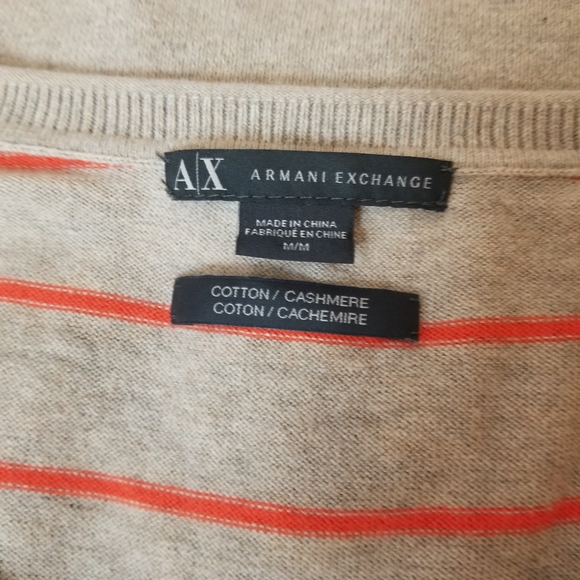 Armani Exchange v-neck cotton cashmere sweater - Picture 4 of 6